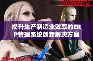 提升生产制造业效率的ERP管理系统创新解决方案