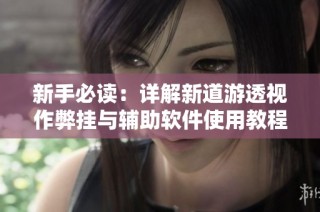 新手必读：详解新道游透视作弊挂与辅助软件使用教程