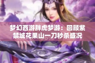 梦幻西游胖虎梦游：回顾紫禁城花果山一刀秒杀盛况