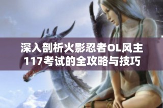 深入剖析火影忍者OL风主117考试的全攻略与技巧