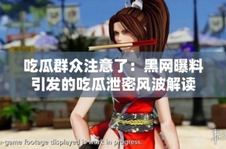 吃瓜群众注意了：黑网曝料引发的吃瓜泄密风波解读