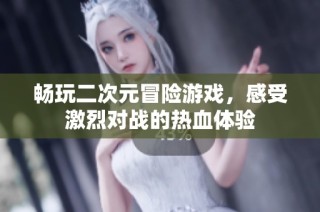 畅玩二次元冒险游戏，感受激烈对战的热血体验