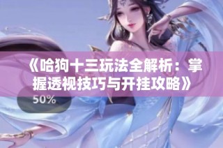《哈狗十三玩法全解析：掌握透视技巧与开挂攻略》