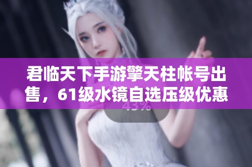 君临天下手游擎天柱帐号出售，61级水镜自选压级优惠信息分享