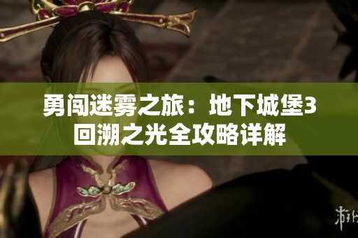 勇闯迷雾之旅：地下城堡3回溯之光全攻略详解