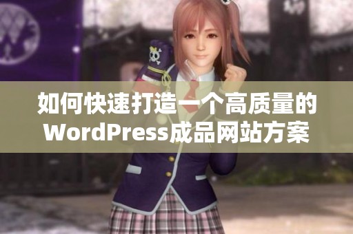 如何快速打造一个高质量的WordPress成品网站方案