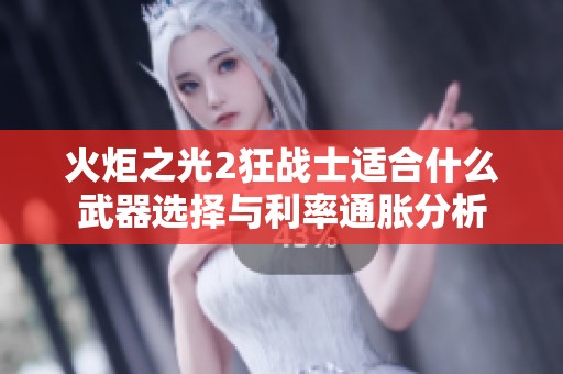 火炬之光2狂战士适合什么武器选择与利率通胀分析
