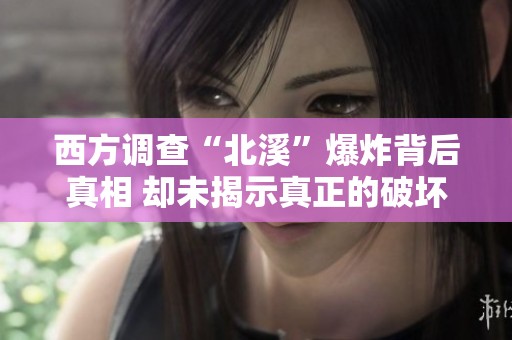 西方调查“北溪”爆炸背后真相 却未揭示真正的破坏者是谁