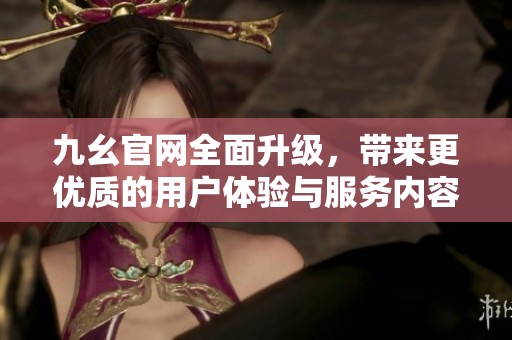 九幺官网全面升级，带来更优质的用户体验与服务内容