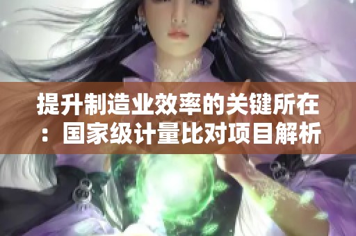 提升制造业效率的关键所在：国家级计量比对项目解析