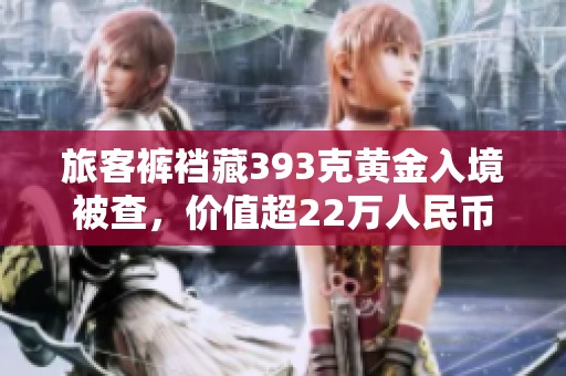 旅客裤裆藏393克黄金入境被查，价值超22万人民币