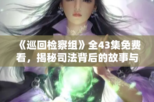《巡回检察组》全43集免费看，揭秘司法背后的故事与真相